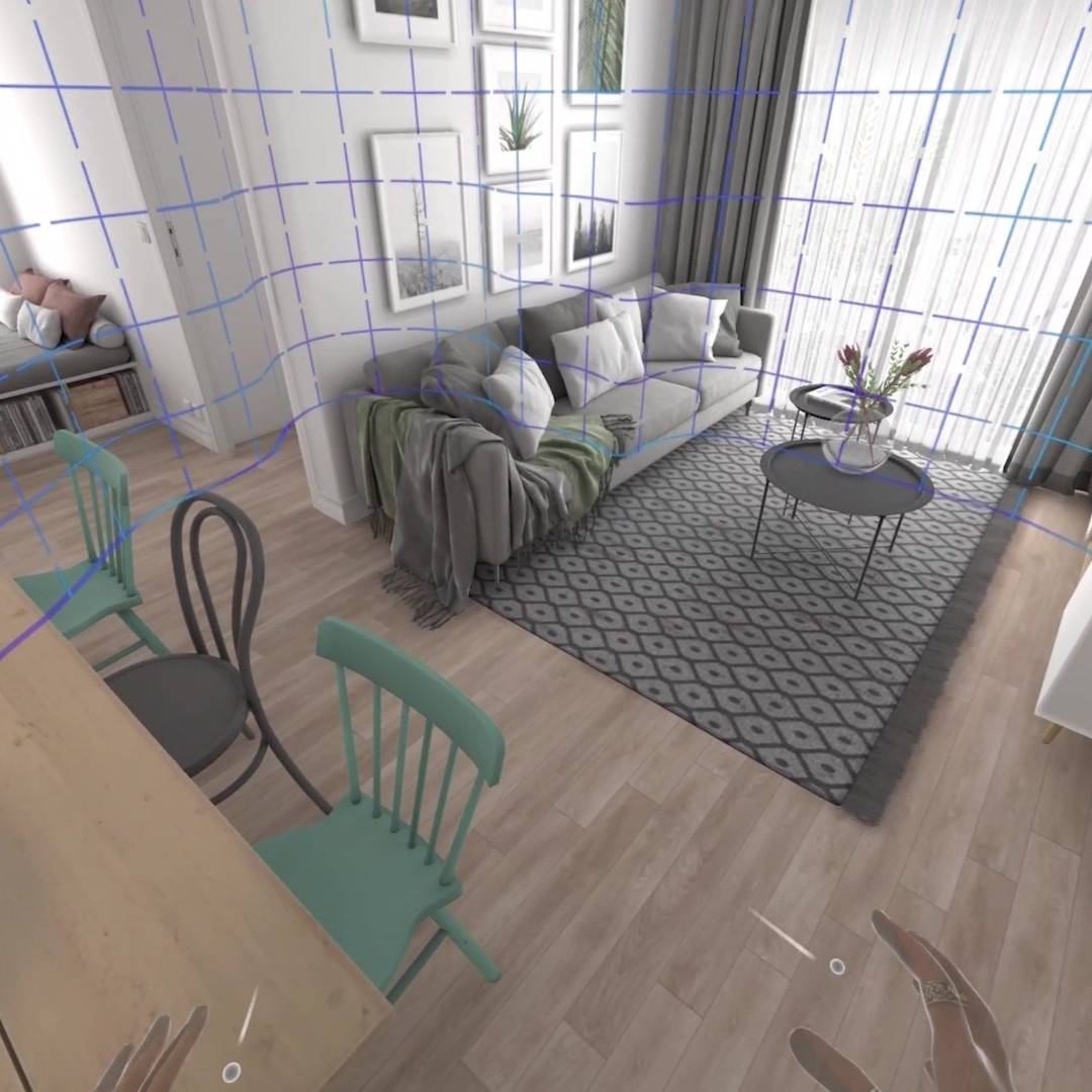 Visualizzazione in virtual reality di un appartamento