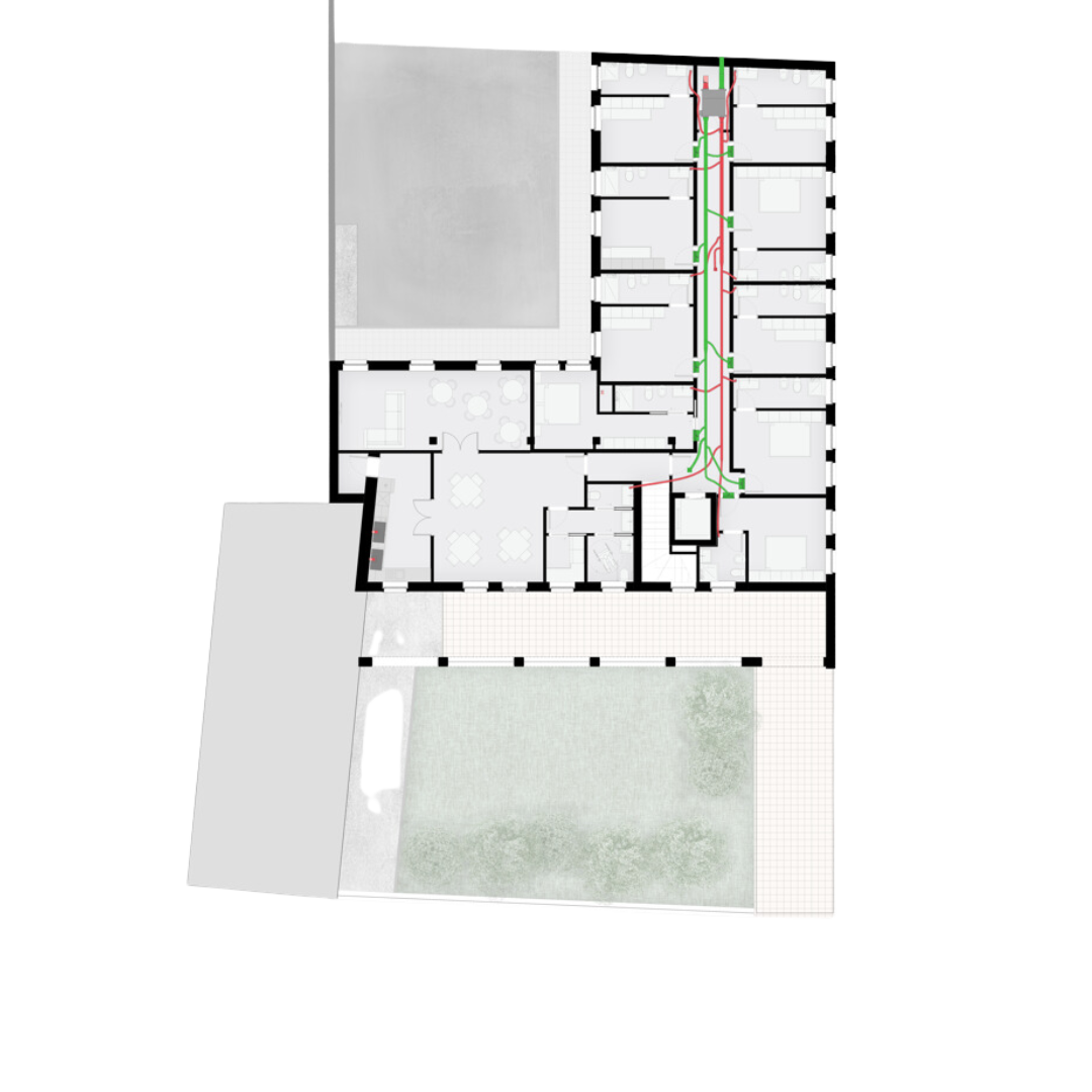 planimetria impianto vmc social housing osasio