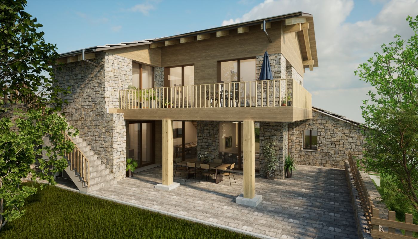 render chalet NZEB esterno