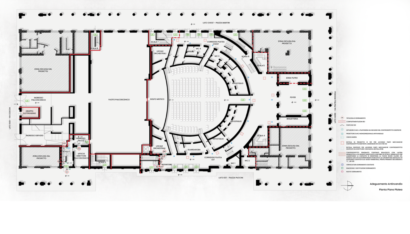 Pianta Piano Platea - Adeguamento antincendio