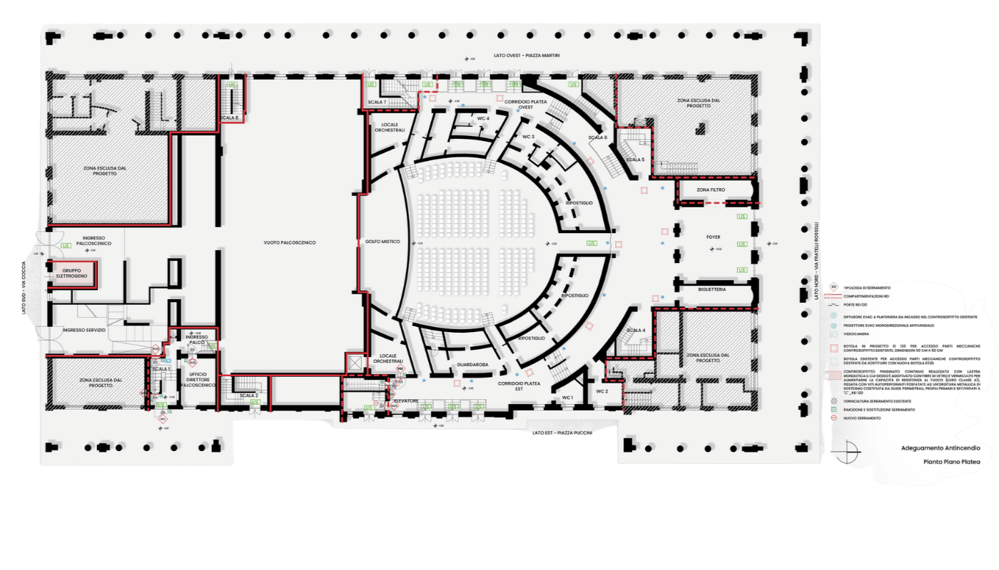 Pianta Piano Platea - Adeguamento antincendio