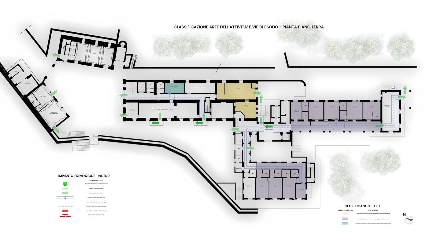 planimetria vie di esodo-efficientamento impianti